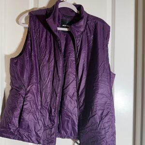 Jaanuu Deep Purple Puffer Vest XL NWT